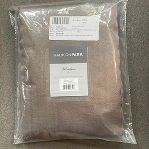 Madison Park Taupe Crushed Sheer Window Curtains